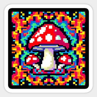 8Bit Mushroom Sticker